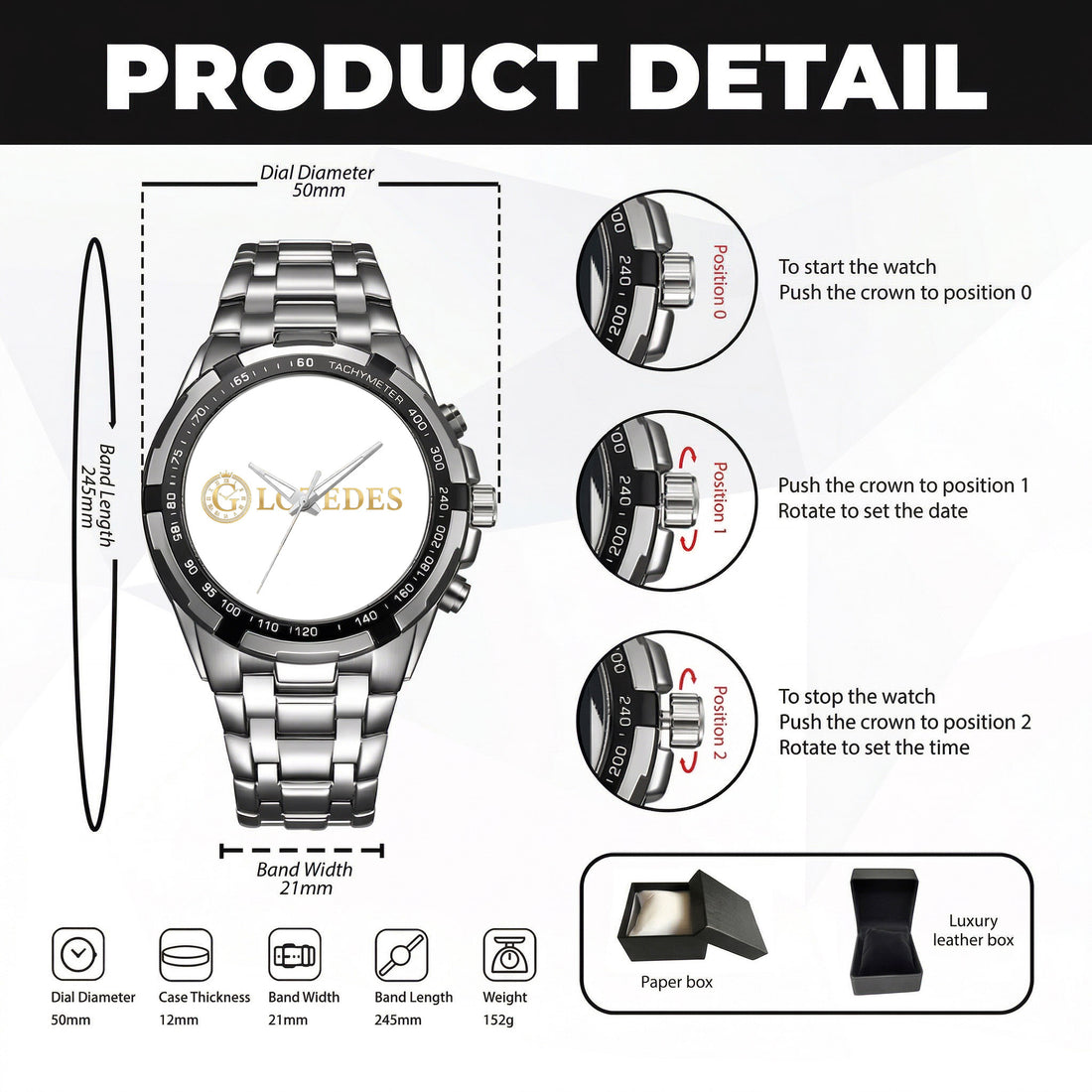 SERRANO K3579-06 Alloy-Quatz-Men Watch, Personalized Premium Gift for Anniversary