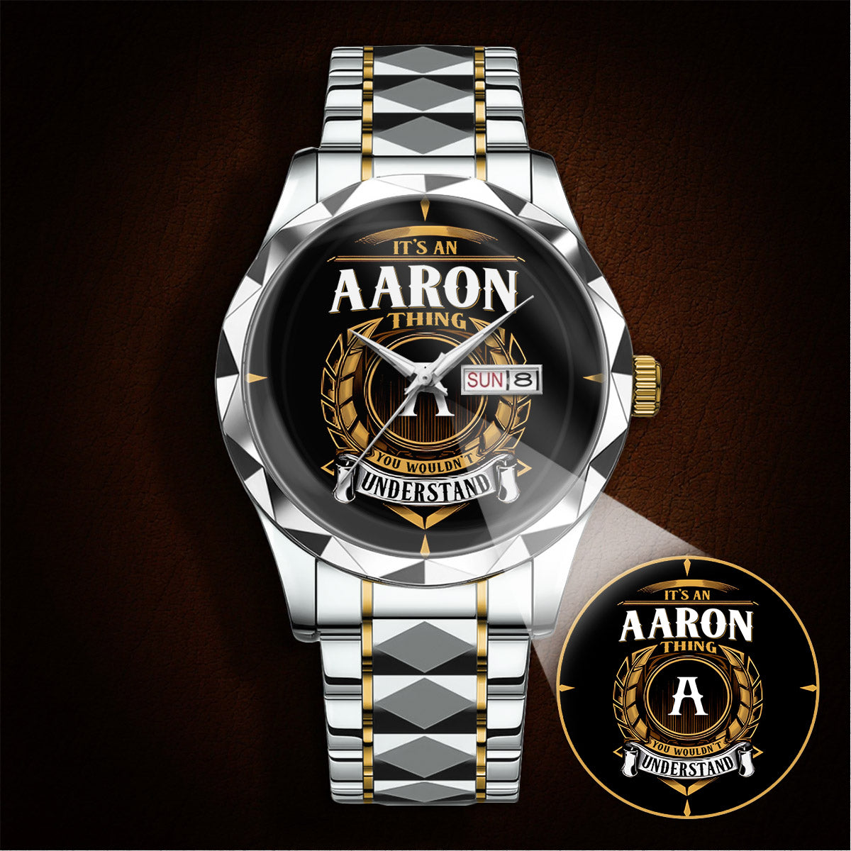 AARON K3579-02 Luxury Alloy-Men Watch, Personalized Premium Gift for Anniversary