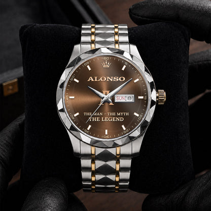 ALONSO K3579-102 Luxury Alloy-Men Watch, Personalized Premium Gift for Anniversary