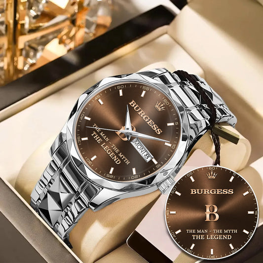 BURGESS K3579-102 Luxury Alloy-Men Watch, Personalized Premium Gift for Anniversary