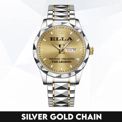 ELLA K3579-109 Luxury Alloy-Men Watch, Personalized Premium Gift for Anniversary