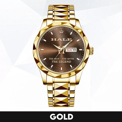 HALE K3579-102 Luxury Alloy-Men Watch, Personalized Premium Gift for Anniversary