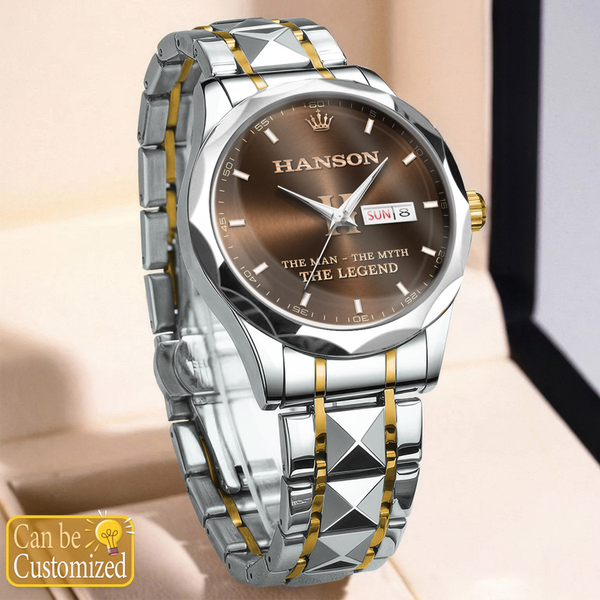 HANSON K3579-102 Luxury Alloy-Men Watch, Personalized Premium Gift for Anniversary