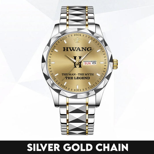 HWANG K3579-109 Luxury Alloy-Men Watch, Personalized Premium Gift for Anniversary