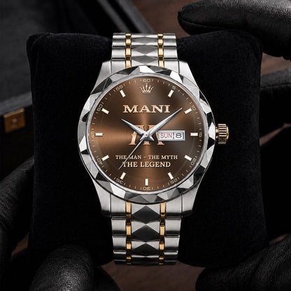 MANI K3579-102 Luxury Alloy-Men Watch, Personalized Premium Gift for Anniversary