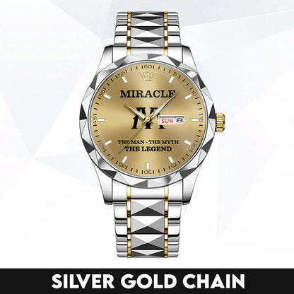 MIRACLE K3579-109 Luxury Alloy-Men Watch, Personalized Premium Gift for Anniversary