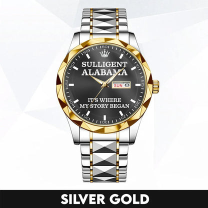 Sulligent, Alabama - Home Is Where My Story Began | Hometown Watch Gift for Men & Women