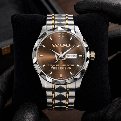 WOO K3579-102 Luxury Alloy-Men Watch, Personalized Premium Gift for Anniversary