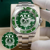 ALL K3579-05 Personalized Green Submariner Watch, Premium Gift for Anniversary