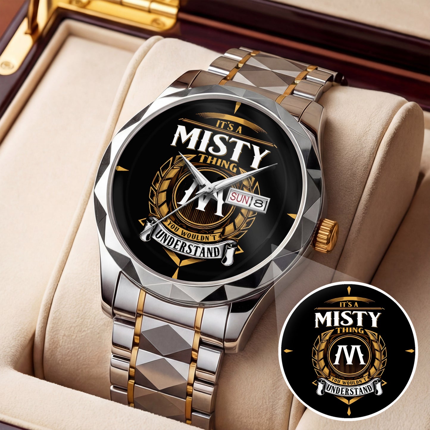 MISTY K3579-02 Luxury Alloy-Men Watch, Personalized Premium Gift for Anniversary