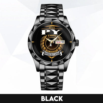 PY K3579-02 Luxury Alloy-Men Watch, Personalized Premium Gift for Anniversary