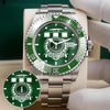 III K3579-05 Personalized Green Submariner Watch, Premium Gift for Anniversary