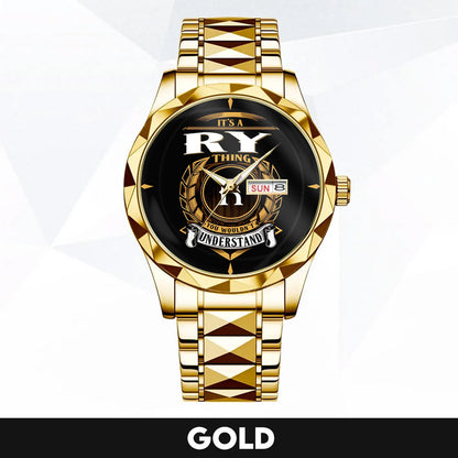 RY K3579-02 Luxury Alloy-Men Watch, Personalized Premium Gift for Anniversary