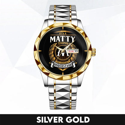 MATTY K3579-02 Luxury Alloy-Men Watch, Personalized Premium Gift for Anniversary