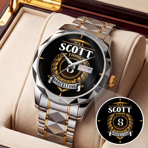 SCOTT K3579-02 Luxury Alloy-Men Watch, Personalized Premium Gift for Anniversary