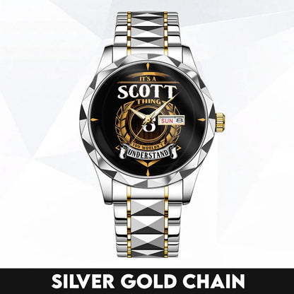 SCOTT K3579-02 Luxury Alloy-Men Watch, Personalized Premium Gift for Anniversary