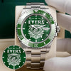 EVERS K3579-03 Personalized Green Submariner Watch, Premium Gift for Anniversary