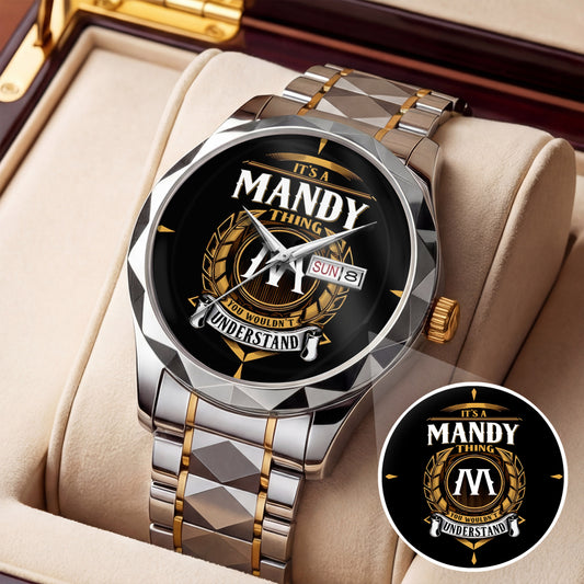 MANDY K3579-02 Luxury Alloy-Men Watch, Personalized Premium Gift for Anniversary